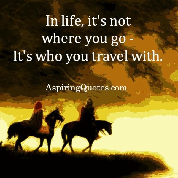 In life, it's not where you go