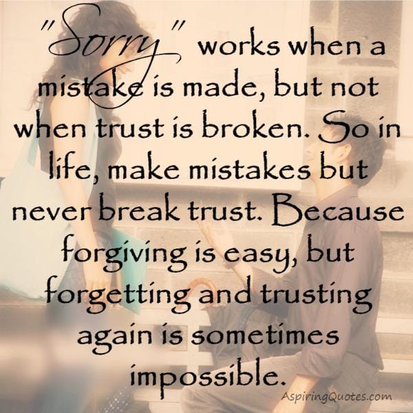 When trust is broken