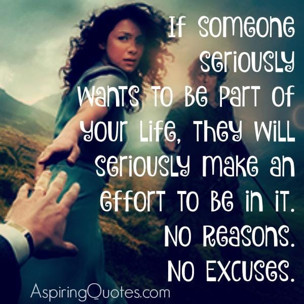 If someone seriously wants to be part of your life