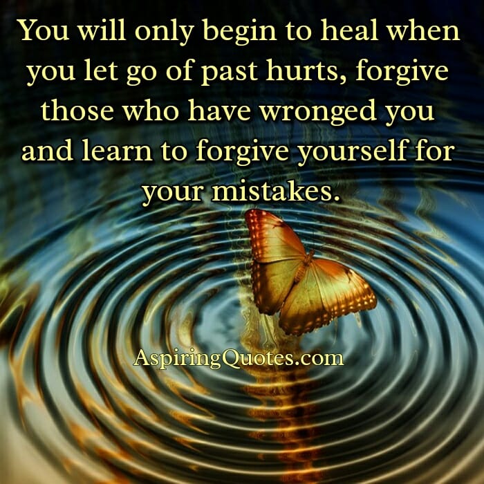 When you let go of past hurts in life