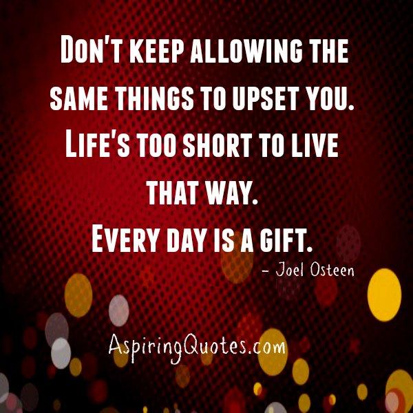 Don’t keep allowing the same things to upset you