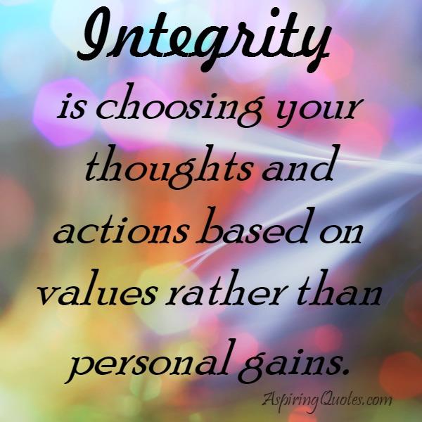 Choose your thoughts and actions based on values