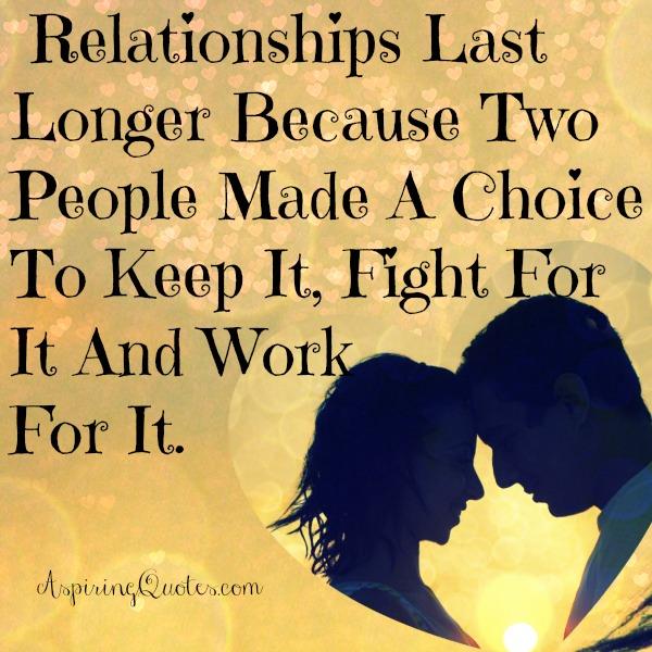 How relationships last longer? - Aspiring Quotes