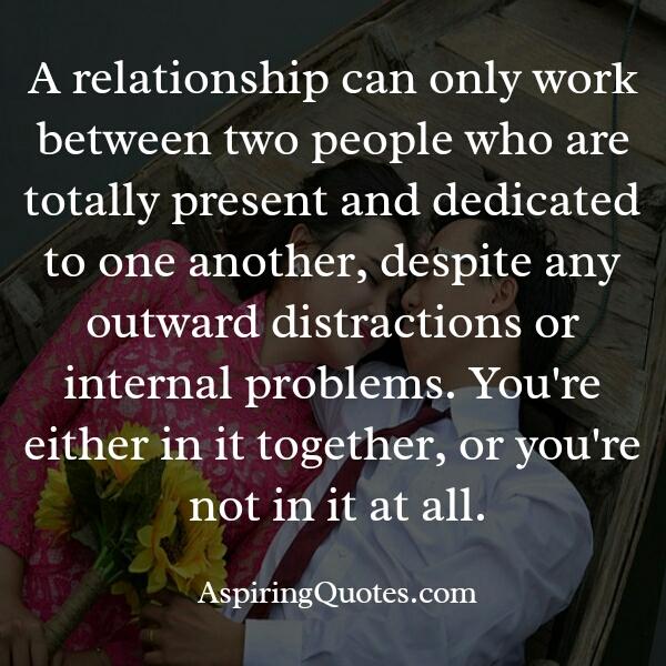 A relationship can only work between two people