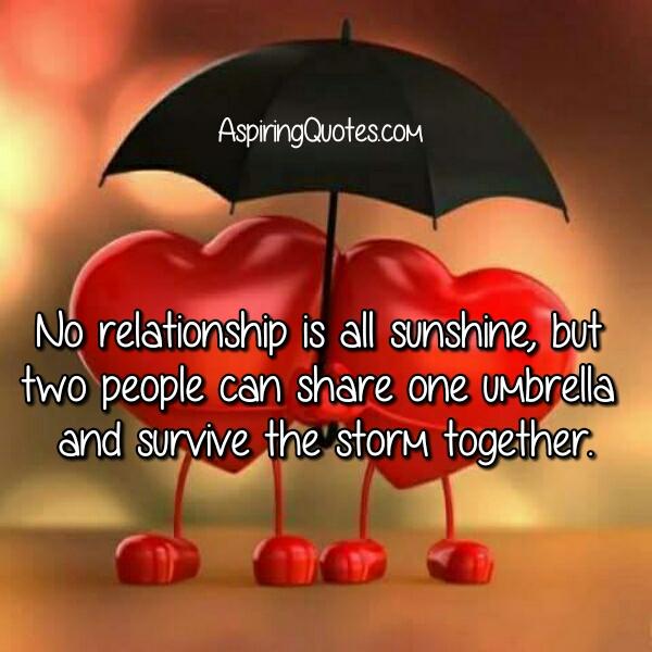 No relationship is all sunshine