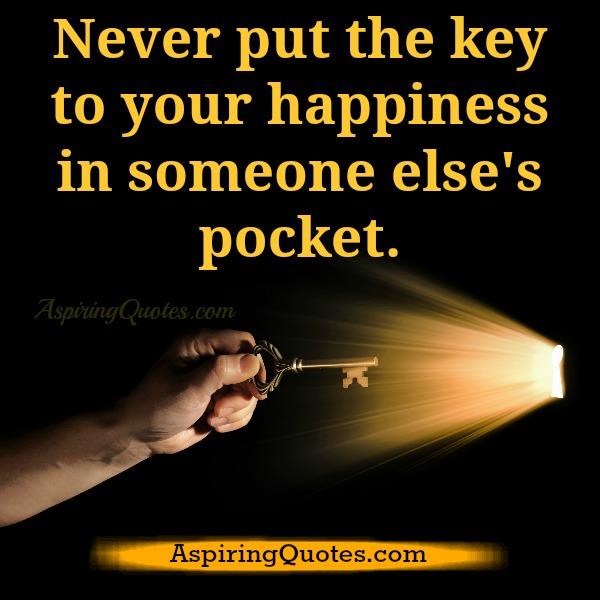 The key to your happiness