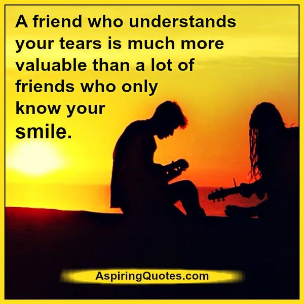 A lot of friends who only know your smile