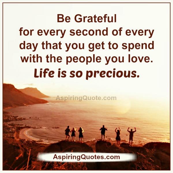 Be grateful for every second of every day