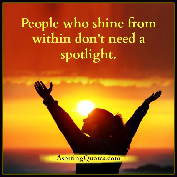 People who shine from within
