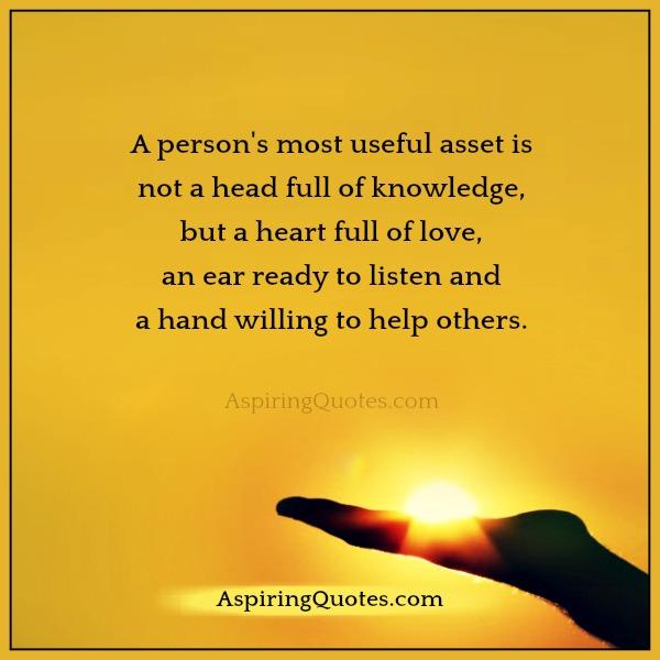 A hand willing to help others